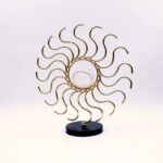 Sun-Shaped Decorative Piece with Glass Sphere