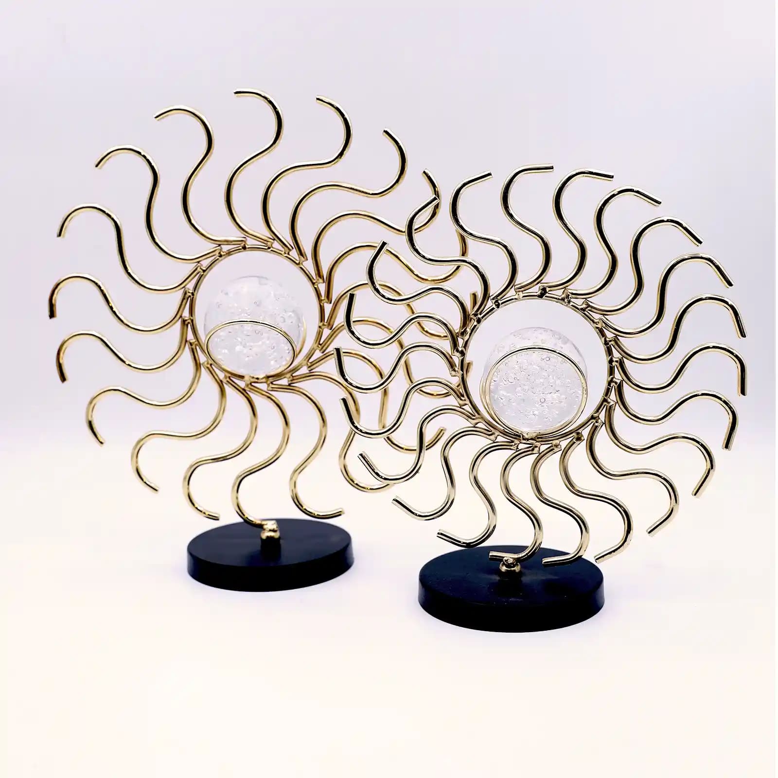 Sun-Shaped Decorative Piece with Glass Sphere 3 Sun-Shaped Decorative Piece with Glass Sphere