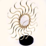 Sun-Shaped Decorative Piece with Glass Sphere