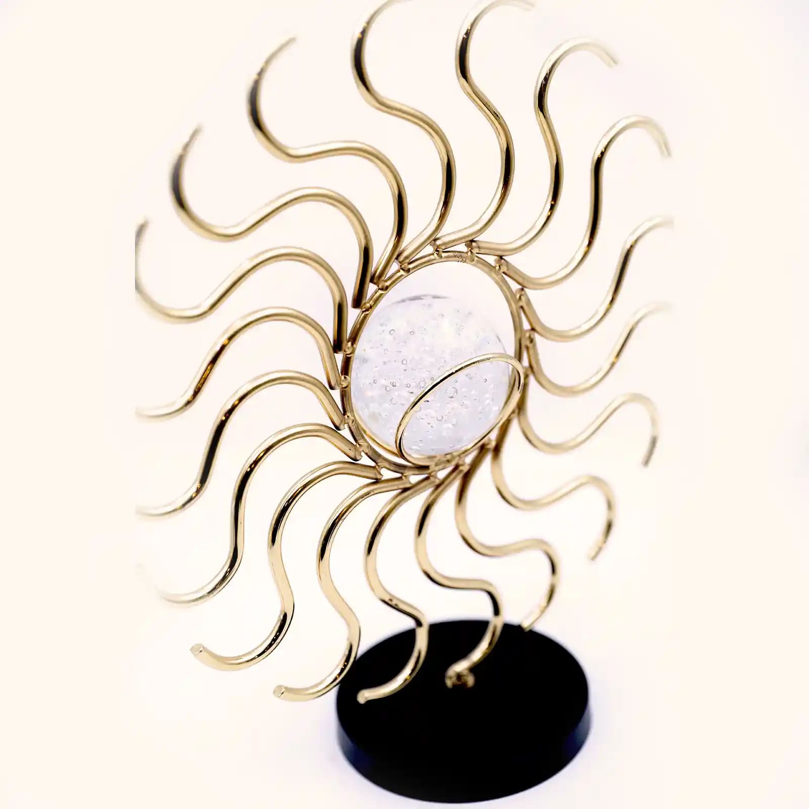 Sun-Shaped Decorative Piece with Glass Sphere 5 Sun-Shaped Decorative Piece with Glass Sphere