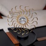 Sun-Shaped Decorative Piece with Glass Sphere