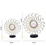 Sun-Shaped Decorative Piece with Glass Sphere