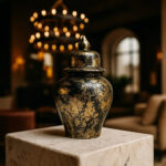 Black & Gold Classic Decorative Jar