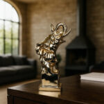 تمثال صدر فيل من السيراميك — قطعة ديكور منزلية أنيقة