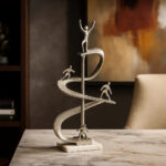 Inspirational Bronze Spiral Sculpture