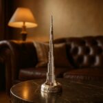 Burj Khalifa Crystal Metal Building Model
