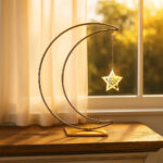 Large Ramadan Crescent Moon with Star