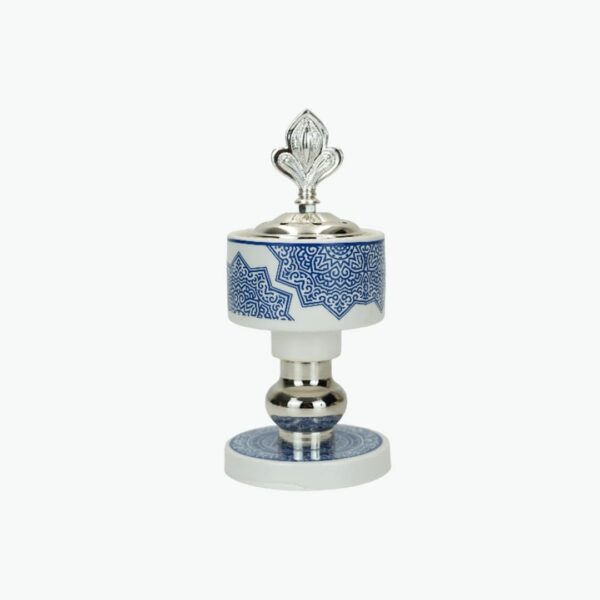 Arabic-Inspired Ceramic and Metal Incense Burner