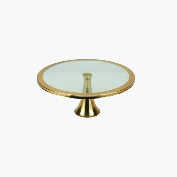 Round Cake Stand with Base and Clear Glass Cover