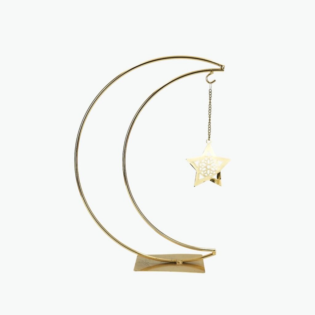 Large Ramadan Crescent Moon with Star