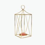 Gold Cage Lantern Candle Holder