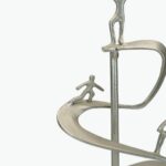 Inspirational Bronze Spiral Sculpture