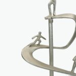 Inspirational Bronze Spiral Sculpture