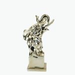 Ceramic Elephant Bust Statue – Elegant Home Decor Accent