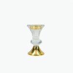 Crystal Glass Incense Burner with Golden Top
