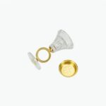 مبخرة كريستالية بحلقة من الكريستال الذهبي