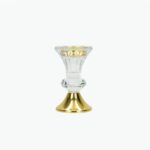 Crystal Glass Incense Burner with Golden Top
