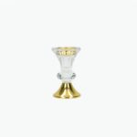Crystal Glass Incense Burner with Golden Top