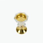 Crystal Glass Incense Burner with Golden Top
