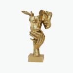 Golden Mask Couple Statue – Symbol of Love