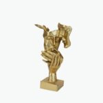 Golden Mask Couple Statue – Symbol of Love