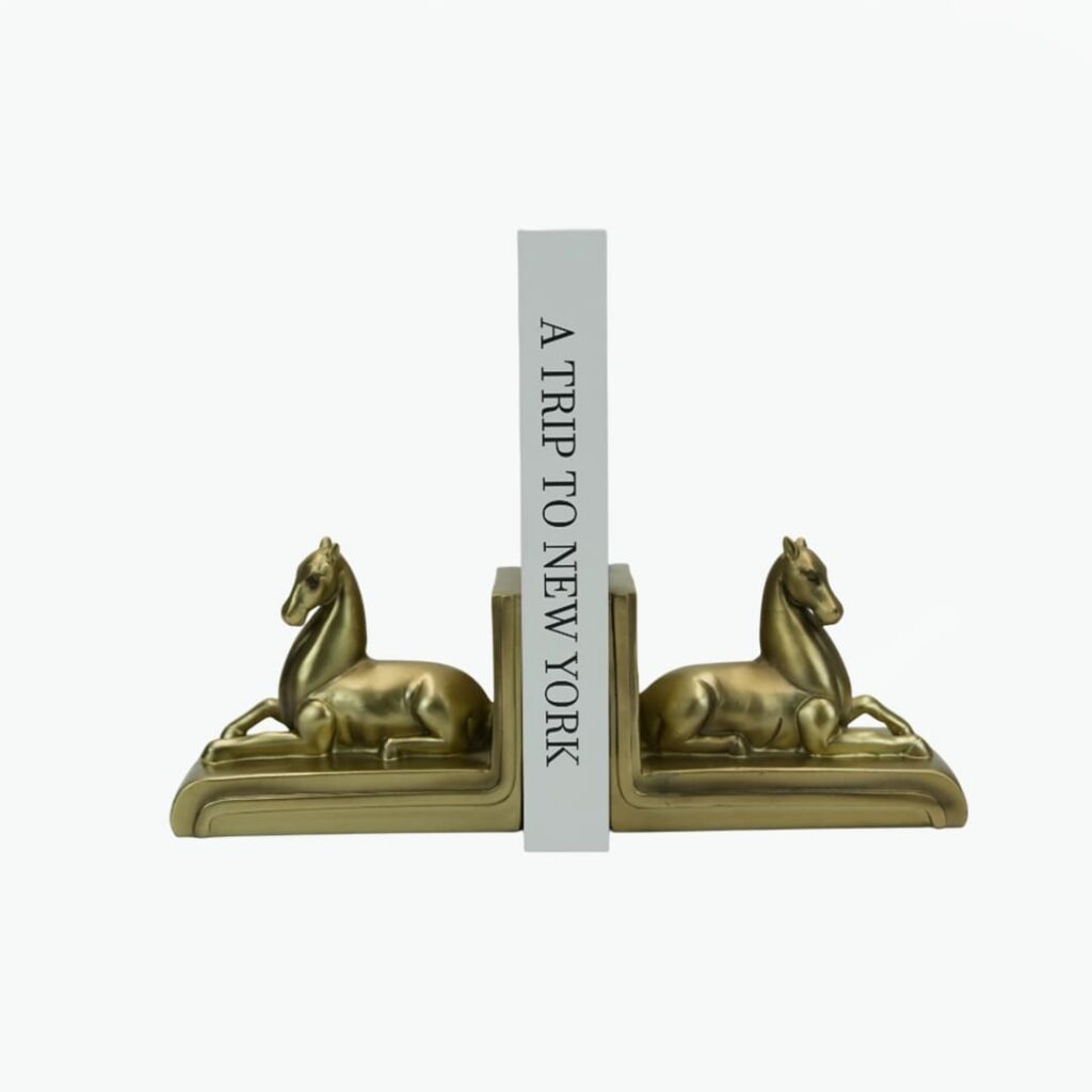 Golden Horse Book Holder Set