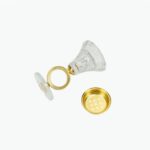 مبخرة كريستالية بحلقة من الكريستال الذهبي