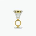 مبخرة كريستالية بحلقة من الكريستال الذهبي