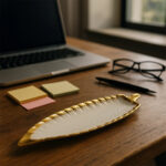 Leaf-Shaped Decorative Ceramic Bowl