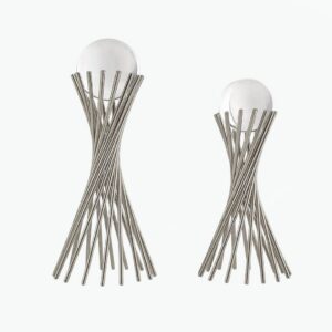 Clear Crystal Ball with Gold Metal Stand