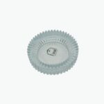 Round Glass Ashtray, Clear Crystal Design