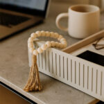 Wooden Bead Garland with Tassels