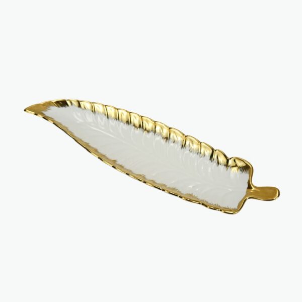 Leaf-Shaped Decorative Ceramic Bowl