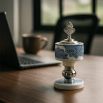 Arabic-Inspired Ceramic and Metal Incense Burner