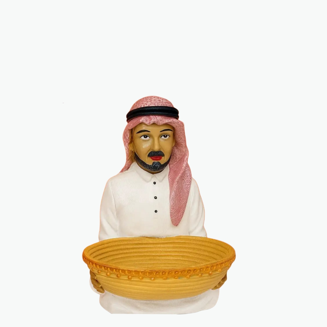 Arabian Decorative Statue with Serving Bowl__ تمثال عربي مزخرف مع وعاء تقديم