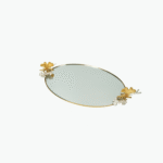 Butterfly Handle Mirrored Serving Trays