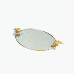 Butterfly Handle Mirrored Serving Trays