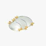 Butterfly Handle Mirrored Serving Trays