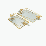Set of 2 Butterfly Handle Serving Trays