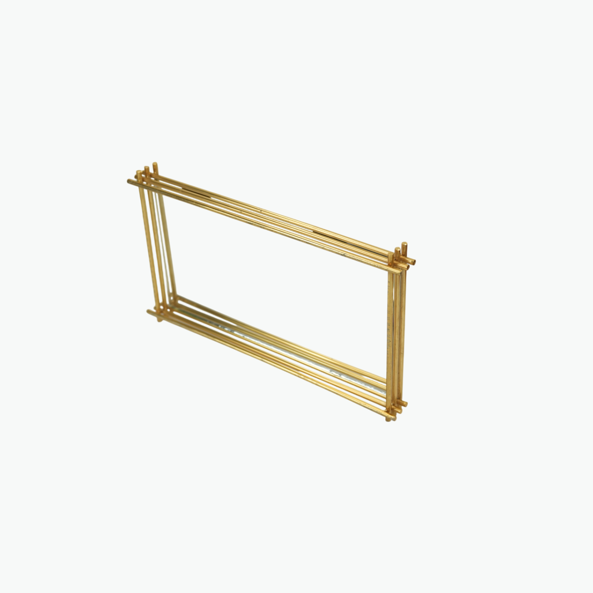 Decorative Metal Tray with Mirror