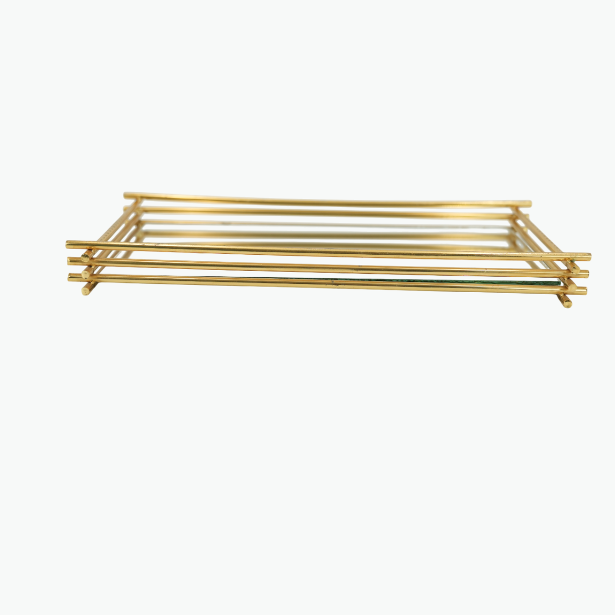 Decorative Metal Tray with Mirror