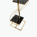 Floor Stand with Glass Shelves