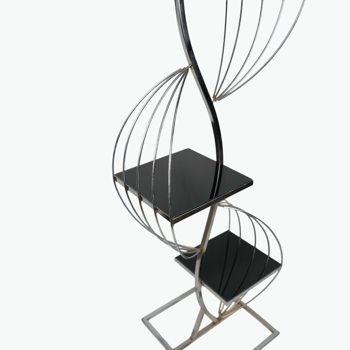 Floor Stand with Glass Shelves