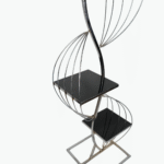 Floor Stand with Glass Shelves