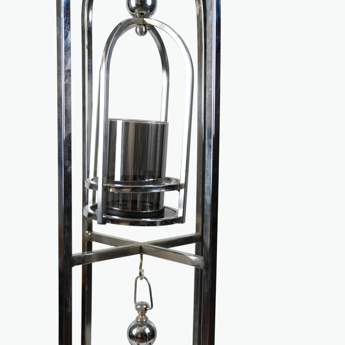 Decorative Metal Floor Candle Holder with Lantern Design