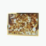 صينية تقديم زجاجية بتصميم زهري