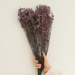 natural dried crystal grass bouquet real flowers