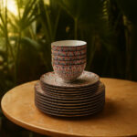 SOMii 18-Piece Ceramic Dinnerware Set (Mandala Design)