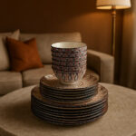 SOMii 18-Piece Ceramic Dinnerware Set (Mandala Design)