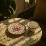 SOMii 18-Piece Ceramic Dinnerware Set (Mandala Design)